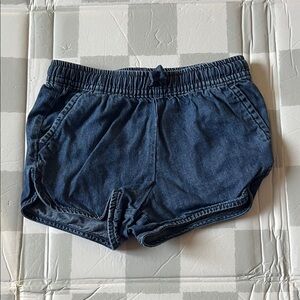jumping beans Navy Denim-Look Elastic Waist Shorts